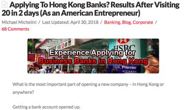 Hong Kong Bank Applications